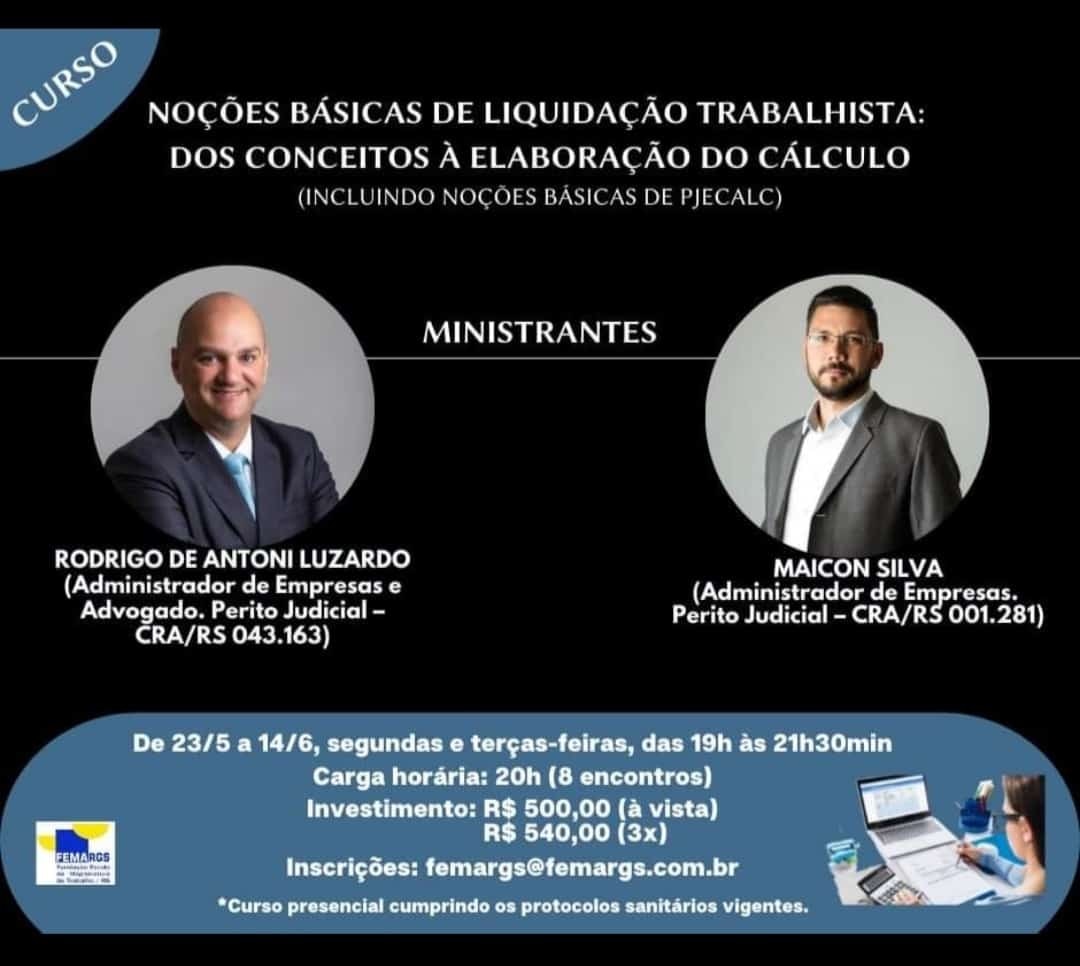 CURSO PERICIAS JUDICIAIS TRABALHISTAS